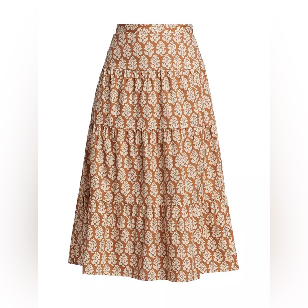 Rhode Laine Tiered Cotton Skirt Sz XS